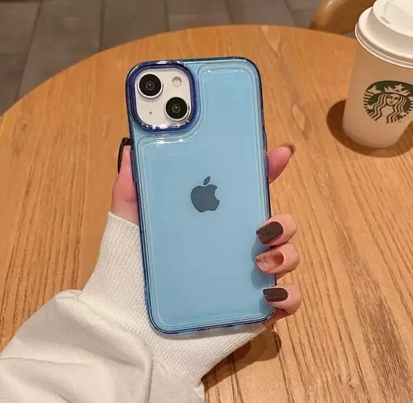 Case Goma Translucida Azul Iphone11