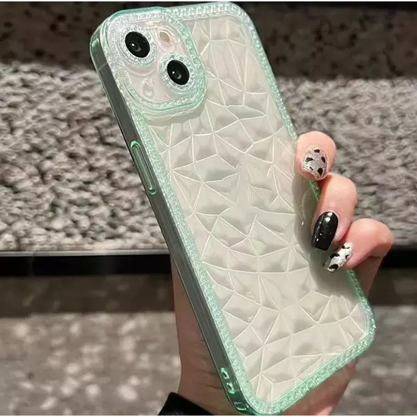 Case 3d Diamante Verde Iphone14pro+