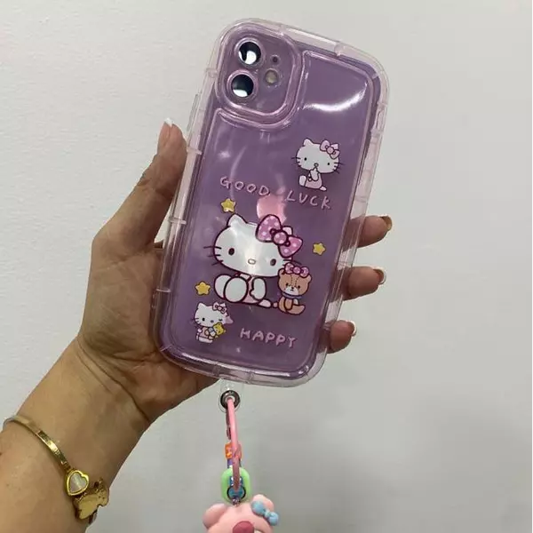 Case Protector Cámara Happy Kitty Iphone14pro+