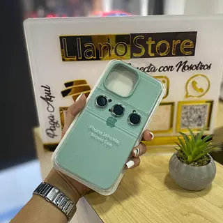 Silicon Case Verde Protector Cámara Iphone11