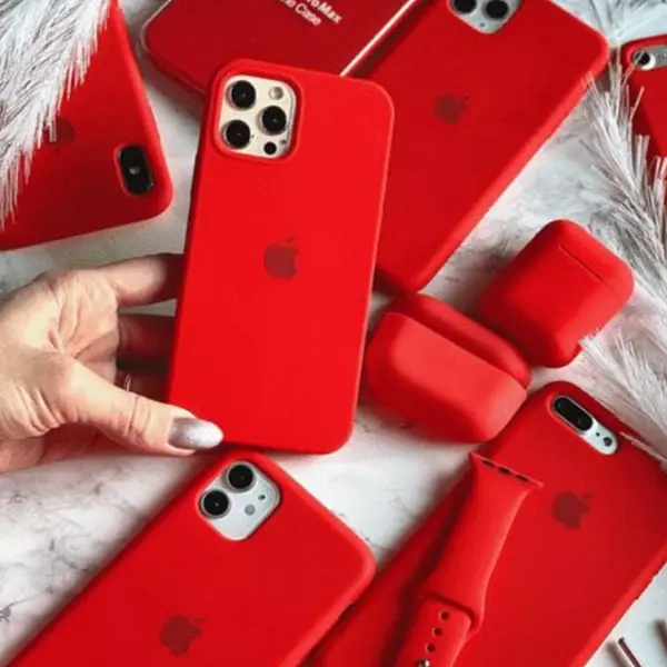 Silicon Case Rojo Iphone15pro+