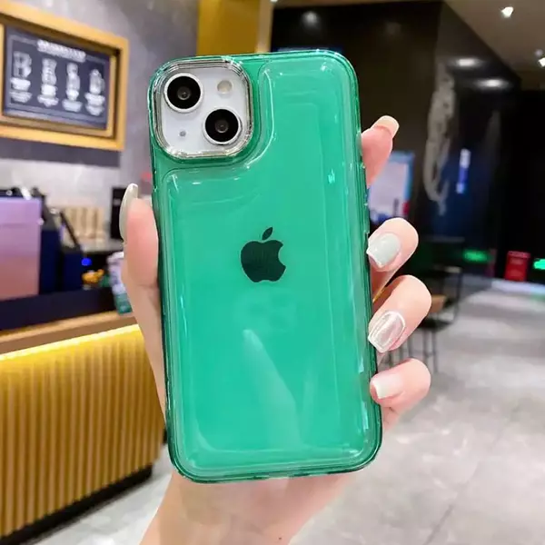 Case Goma Translucida Verde Iphone14pro