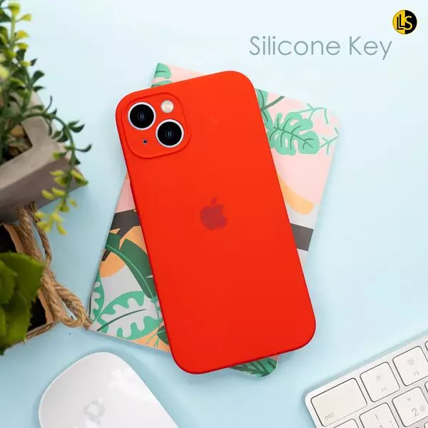 Silicon Case Rojo Protector Cámaras Iphone13pro+