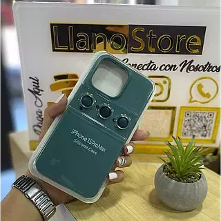 Silicon Case Verde Protector Cámara Iphone13