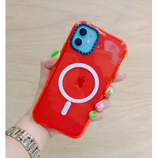 Case Magsafe Translucido Rojo Iphone13pro