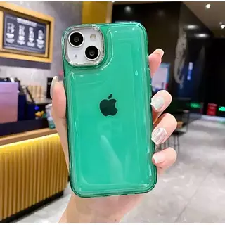 Case Goma Translucida Verde Iphone13pro