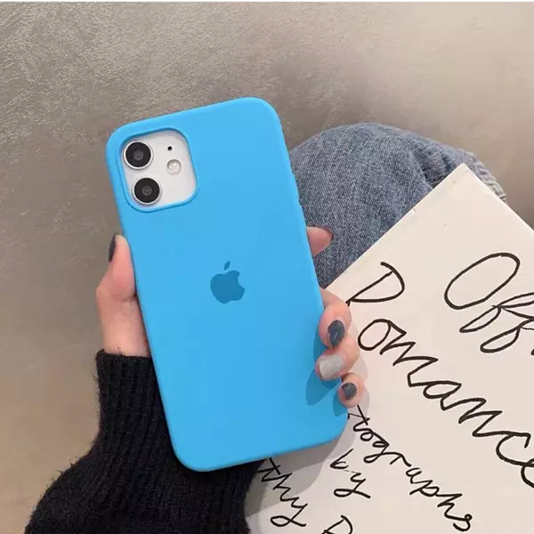 Silicon Case Azul Iphone12pro+