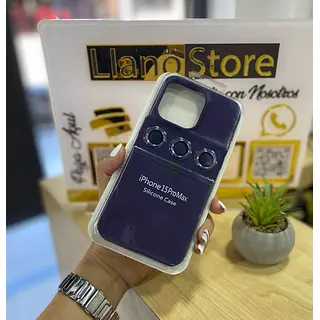 Silicon Case Morado Protector Cámara Iphone13pro