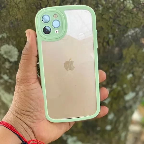 Case Protector Camara Borde Verde Iphone12