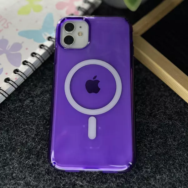 Case Magsafe Morado Translucido Iphone15