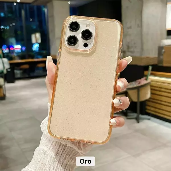 Case Translucido Oro Escarcha Iphone 11