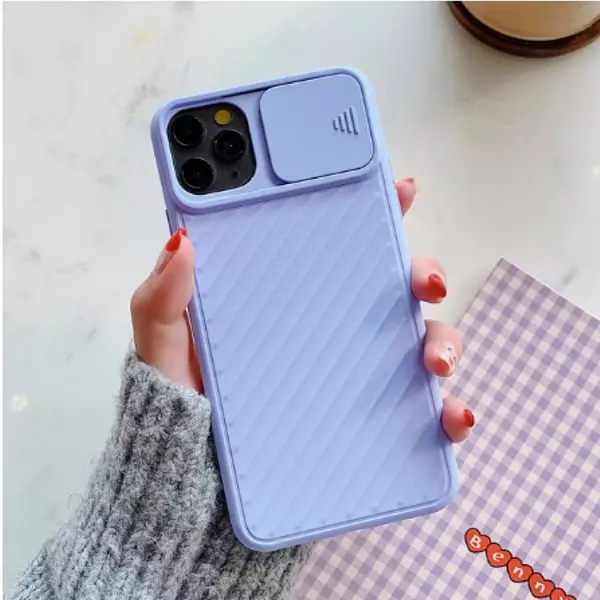 Case Con Protector De Camara Lila Iphone11pro+