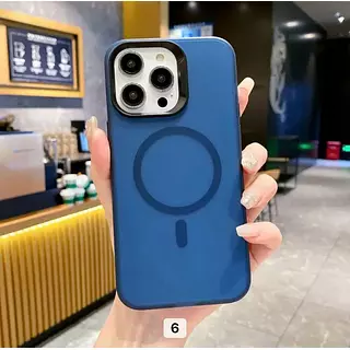 Case Magsafe Azul Oscuro Mate Iphone15