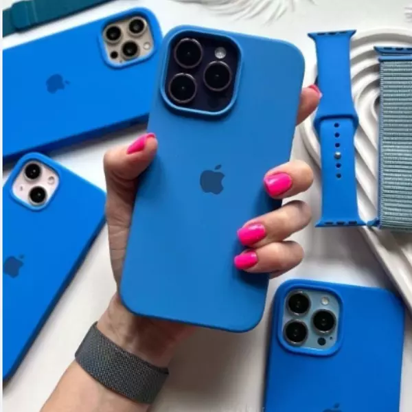 Silicon Case Azul Iphone14plus