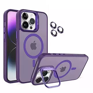 Case Magsafe Morado Mate Soporte Iphone14