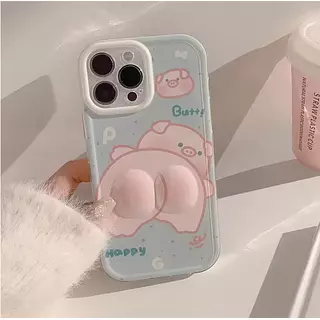 Case Cerdito Protector Cámara Iphone13