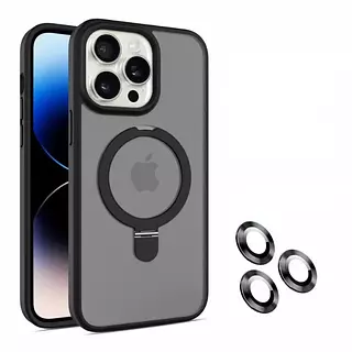 Case Magsafe Negro Mate Soporte Iphone13