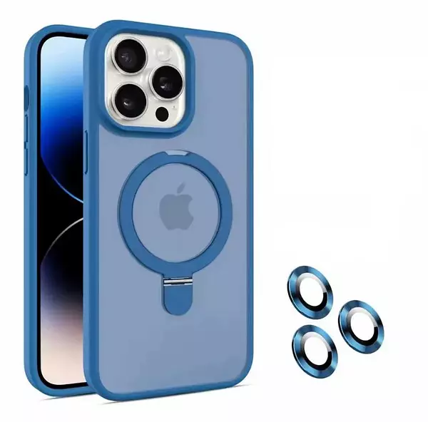 Case Magsafe Azul Mate Soporte Iphone11