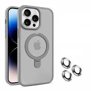 Case Magsafe Gris Mate Soporte Iphone14pro+