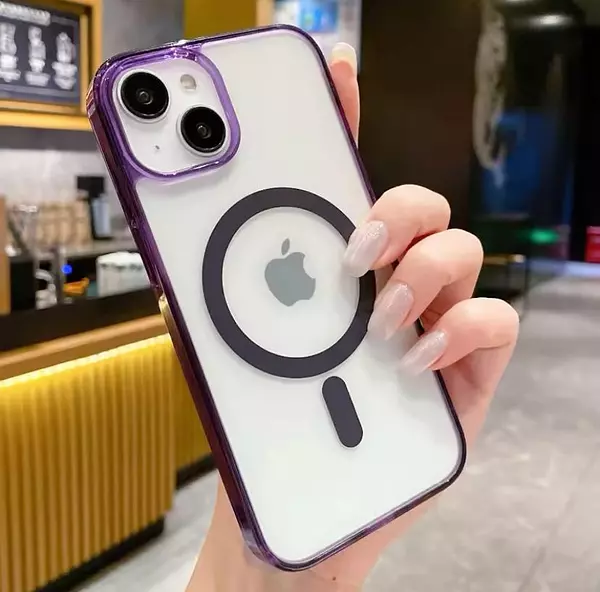 Case Magsafe Mate Borde Morado Iphone11