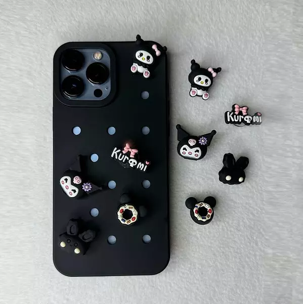 Case Apliques Negro Iphone13pro+