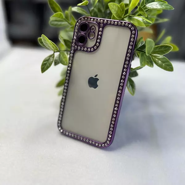 Case Borde Morado Brillantes Iphone11