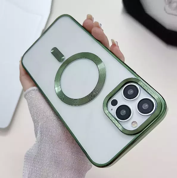 Case Magsafe Borde Verde Iphone15