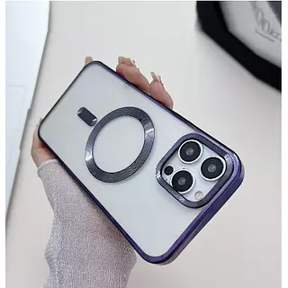 Case Magsafe Borde Morado Iphone13pro
