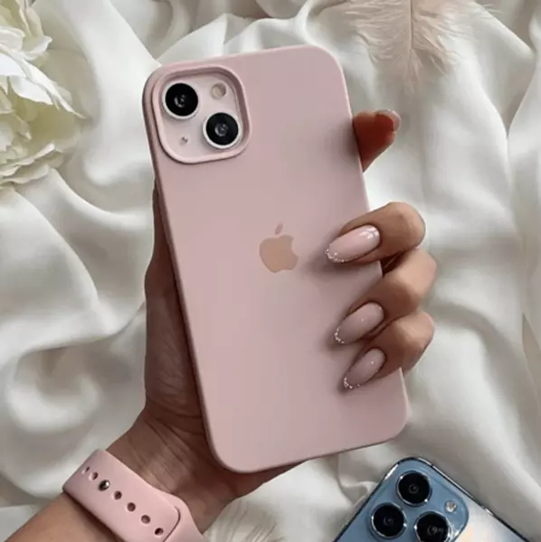 Silicon Case Rosado Iphone 13pro+