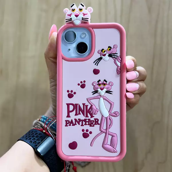 Case Diseño Pantera Rosa 3d Animado Iphone 13 Pro+