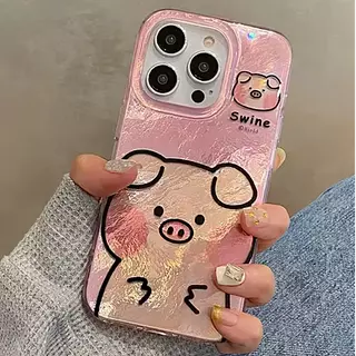 Case Diseño Animado Swine Iphone 14