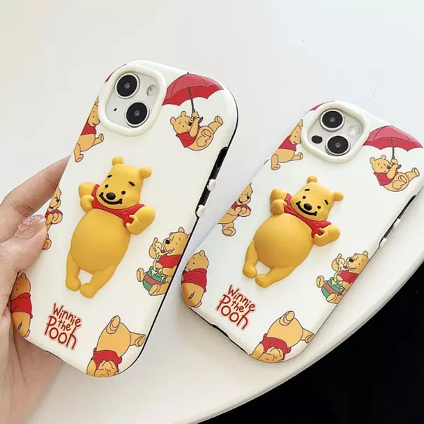 Case Diseño Winnie The Pooh 3d Animado Iphone 14 Pro+