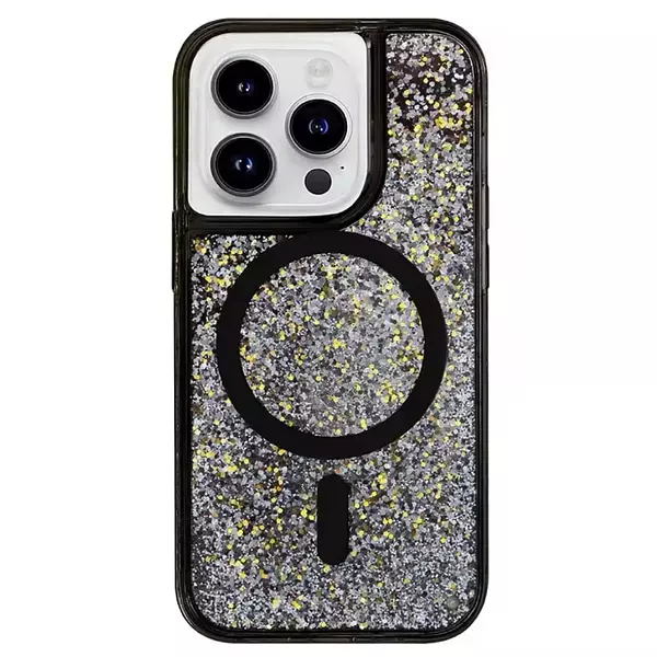 Case Diseño Escarcha Magsafe Negro Iphone 13pro