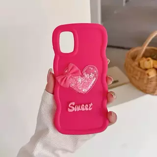 Case Silicon Sweet 3d Color Fucsia Iphone 14
