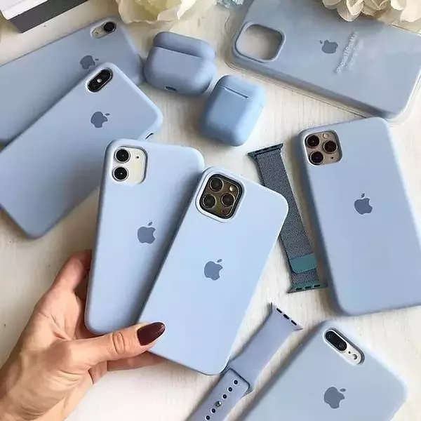 Silicon Case Azul Claro Iphone 16pro