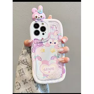 Case Diseño Animado Grape Glitter Iphone 14plus