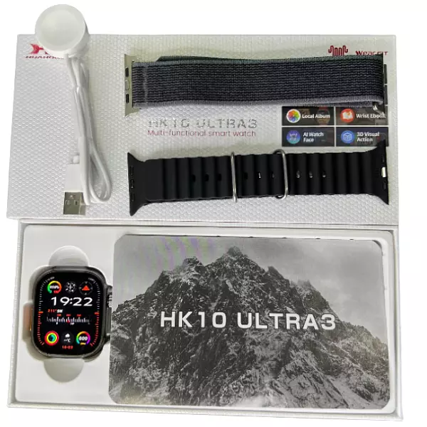 Apple-Reloj Inteligente Hk10 Ultra Series 3 49mm 1.1 Negro