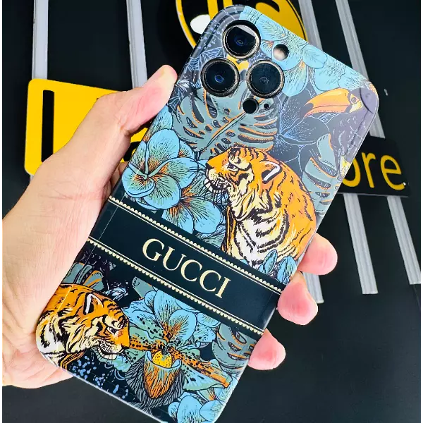 Case Diseño Gucci Protector Camaras Iphone 12pro