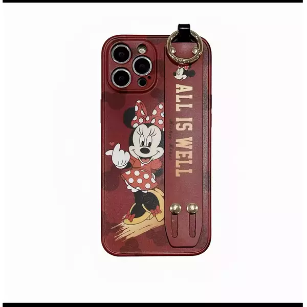 Case Lujo Protector De Camara Soporte Mickey Iphone 15