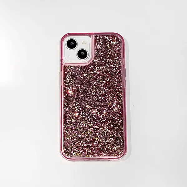 Case Diseño Escarcha Rosado Iphone 15