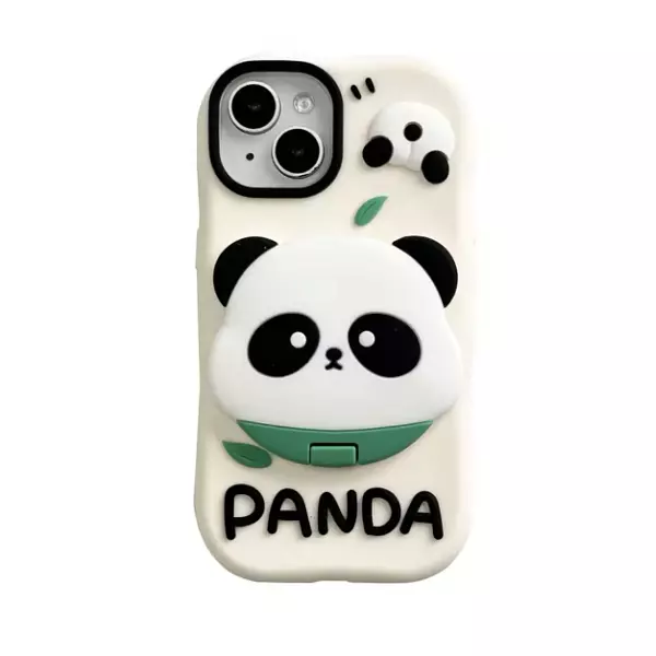 Case Diseño Panda Con Espejo Iphone 15 Pro+