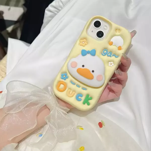 Case Duck Diseño Con Soporte Para Iphone 15 Pro