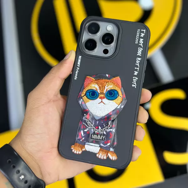 Case Nimmy Original Diseño Cat Negro Iphone 15 Pro+