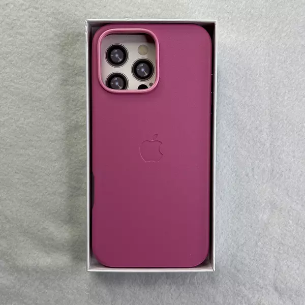 Case Diseño Cuero Magsafe Rosado Iphone 16pro+