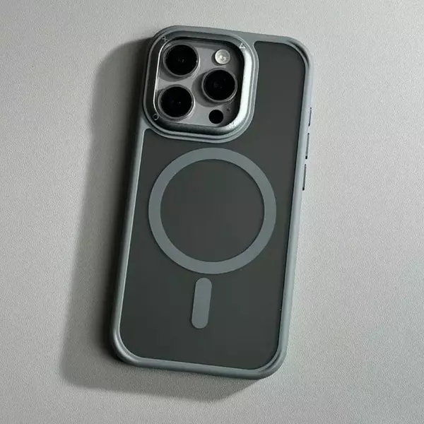 Case Magsafe Mate Borde Gris Iphone16pro+