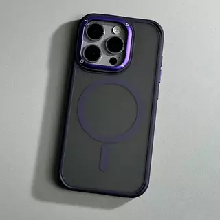 Case Magsafe Mate Borde Morado Iphone 15plus