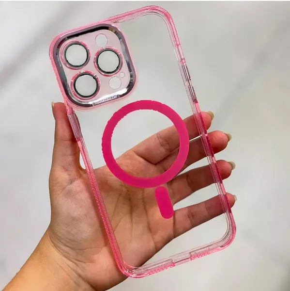 Case Magsafe Rosado Protector Cámaras Iphone 11pro+