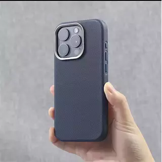 Case Diseño Cuero Magsafe Azul Rey Iphone 16pro
