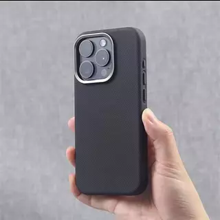 Case Diseño Cuero Magsafe Negro Iphone 16plus