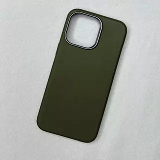 Case Diseño Cuero Magsafe Verde Iphone 16plus